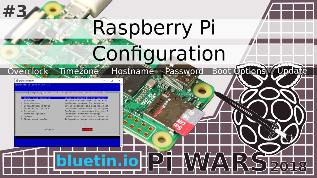 Pi Wars 2018 Raspberry Pi Configuration