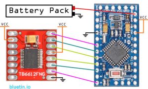 TB6612FNG Dual DC Motor Driver and Arduino Circuit guide - bluetin.io